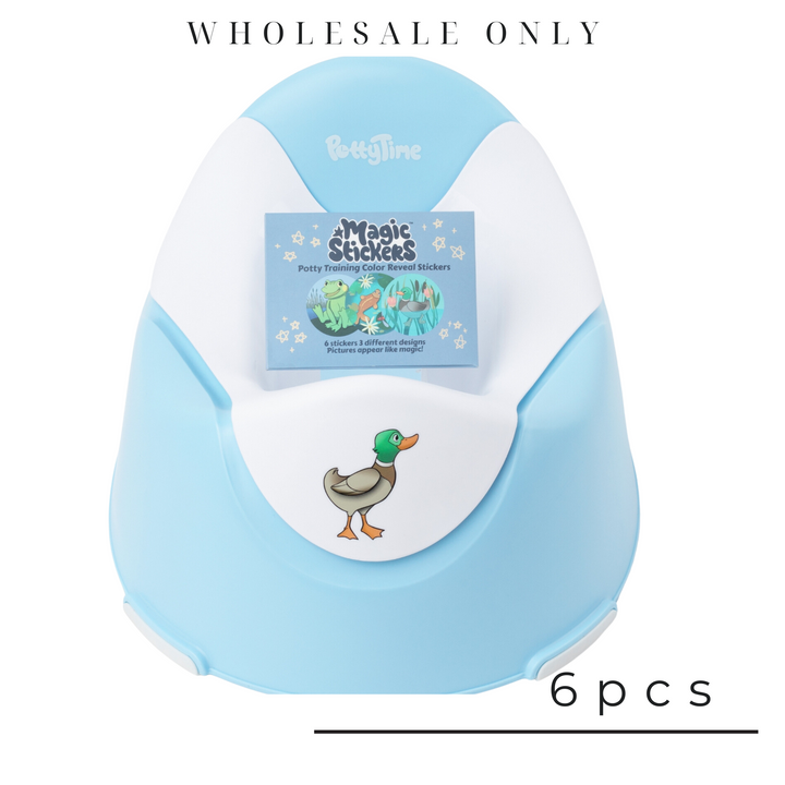 6 Potty Seat & Magic Color Reveal Stickers - Wholesale