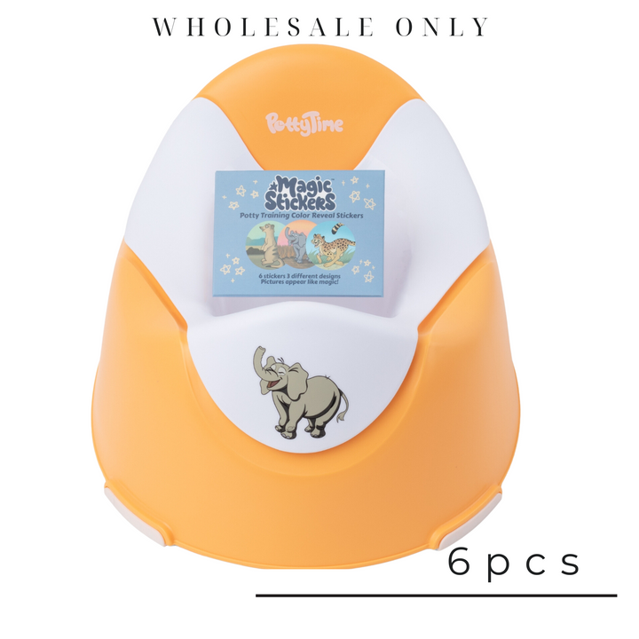 6 Potty Seat & Magic Color Reveal Stickers - Wholesale