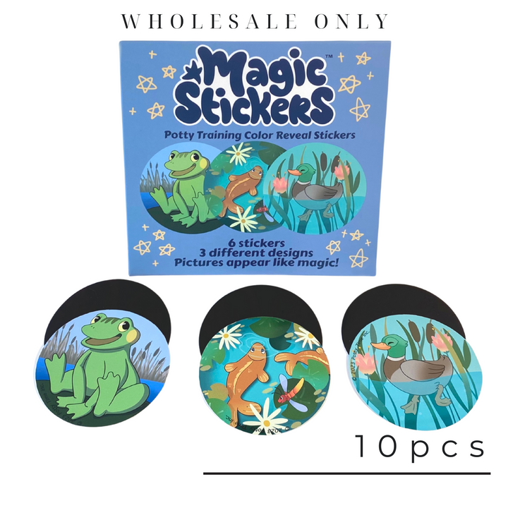 10 Potty Training Magic Color Reveal Stickers - Wholesale