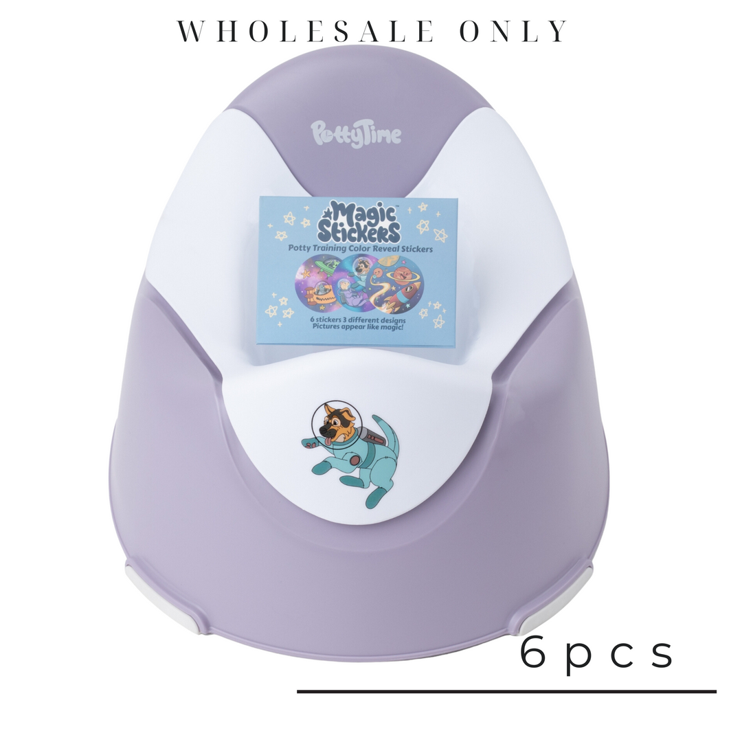 6 Potty Seat & Magic Color Reveal Stickers - Wholesale