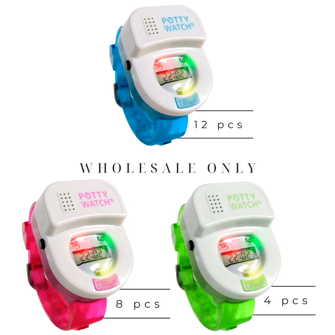 24 Assorted Color Potty Watches (12, 8, 4) - Wholesale