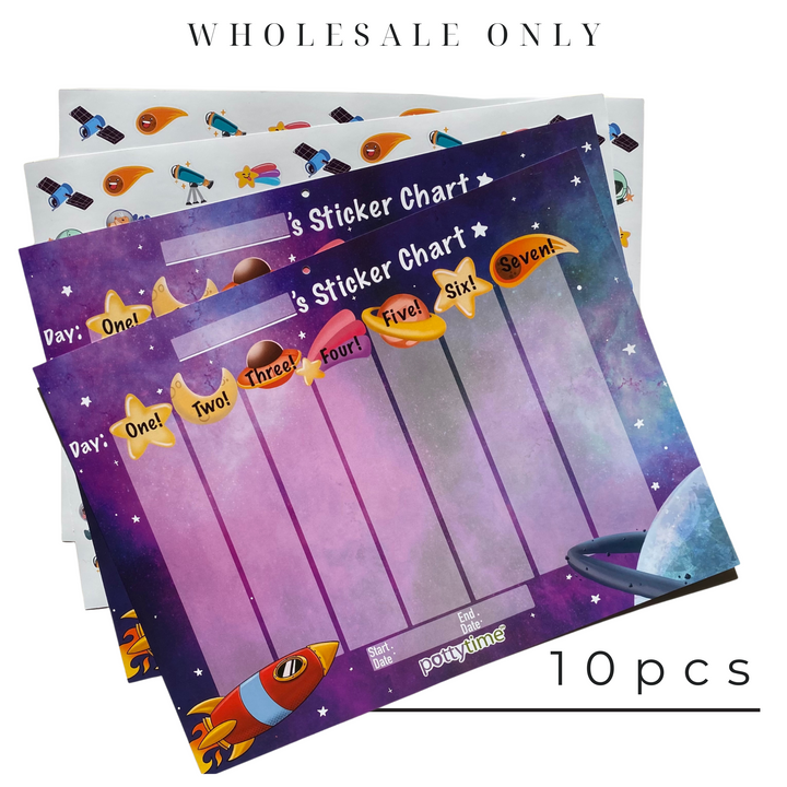 10 Potty Training Stickers Chart Kit - Wholesale