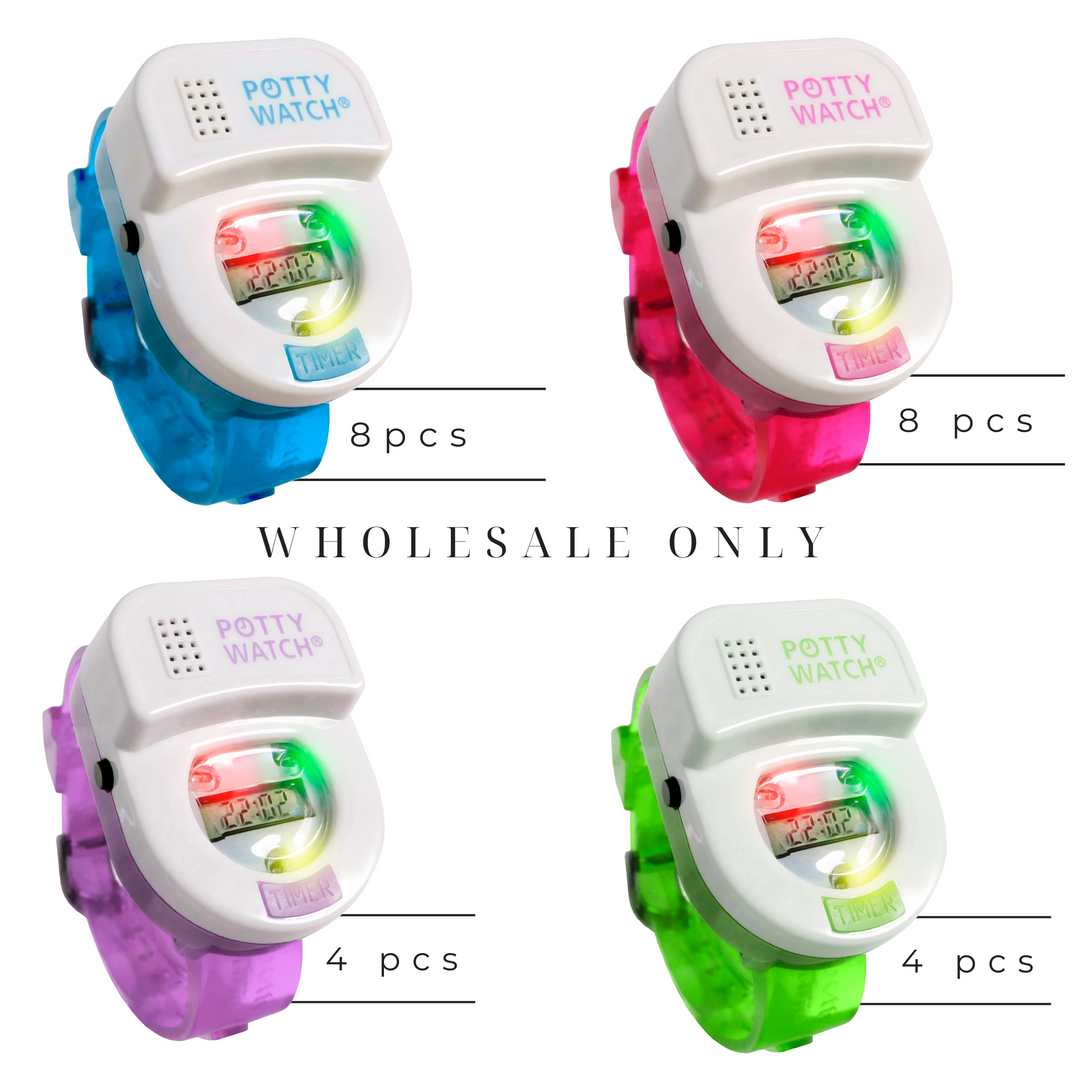 24 Assorted Color Potty Watches (8, 8, 4, 4) - Wholesale