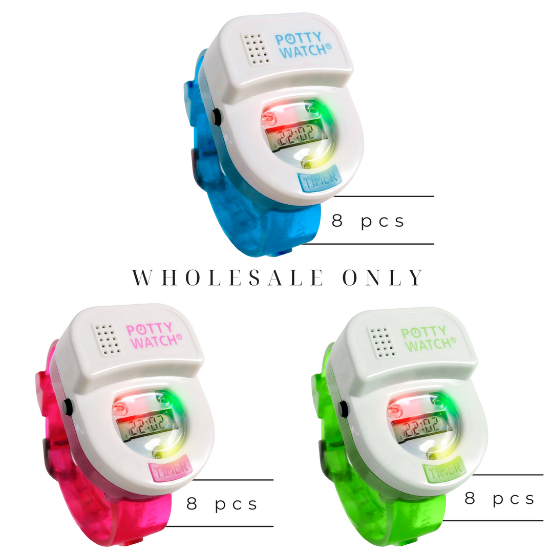 24 Assorted Color Potty Watches (8, 8, 8) - Wholesale
