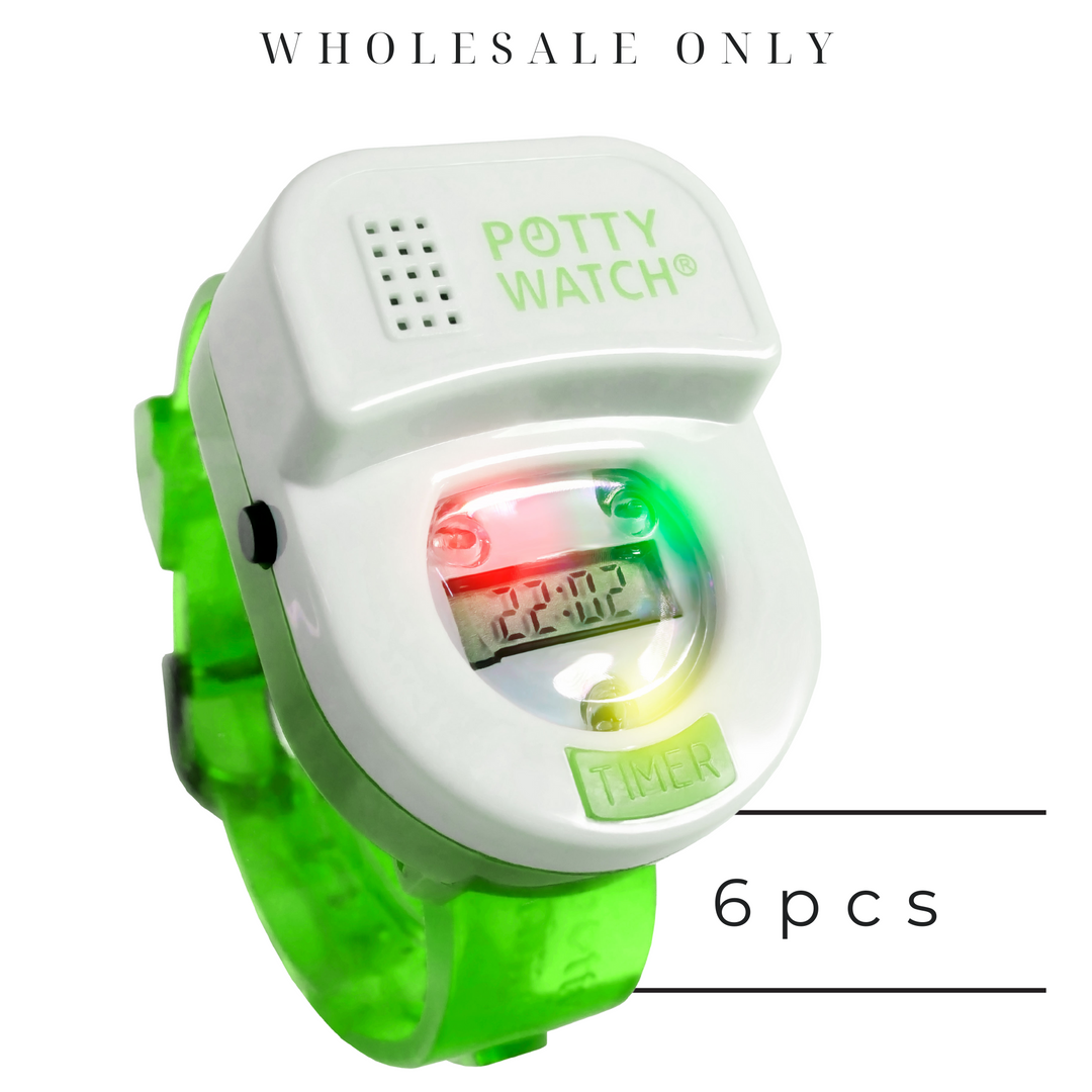 6 Green Potty Watches - Wholesale